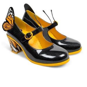 Hot Chocolate Chocolotica Monarch Butterfly Shoes Heels Funky Cool